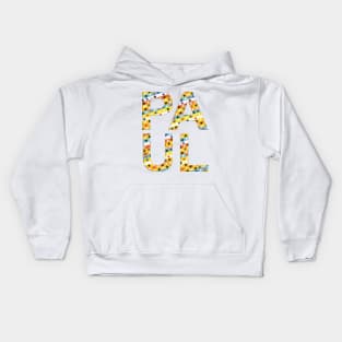 Paul, name, typography Kids Hoodie